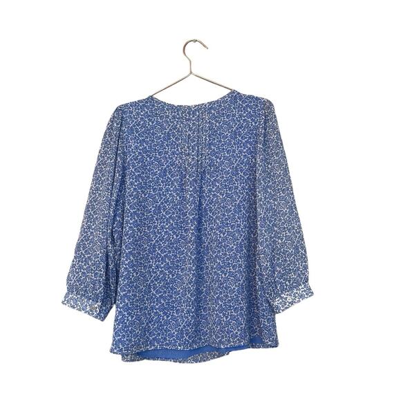 Tommy Hilfiger Floral Pin Tuck Blouse - Size Large - Picture 5 of 7